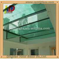 High quality frameless glass curtain wall/large size tempered laminated frameless glass curtain wall