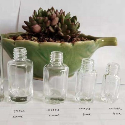 clear Glass Refillable Portable Fine Mist Perfume Sample Vials Bottle Make up Container Essential Oils octagon attar bottle