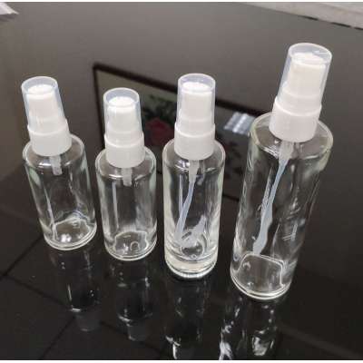 3.4oz 100ML clear Glass Empty Upscale Press Pump Bottles for makeup lotion serum