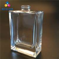 30ml 50ml 100ml Clear Empty Square Shaped Glass Spray Perfume Bottle