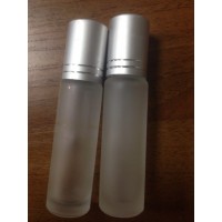 10ml Refillable Essential Oil Aromatherapy Roller Bottle Empty matt silver Glass Roll-On Bottles Boston Round Attar Bottle