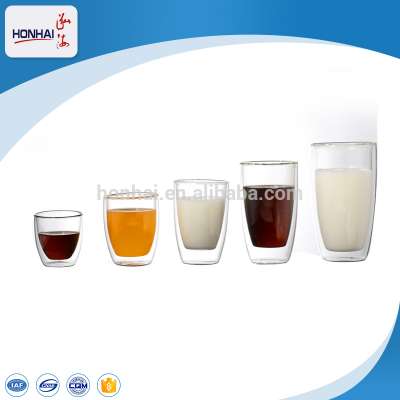 Heat Resistant Borosilicate Double Wall Glass Cup