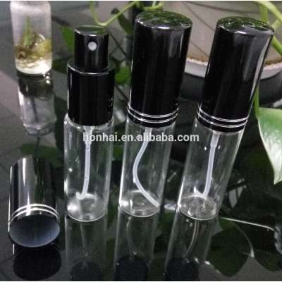 20ml Glossy Black Metal Shell Refillable Travel Perfume Fragrance Atomizer Spray Bottle