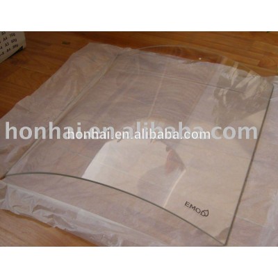 4-5mm tempered bending pyrex fireplace glass panel