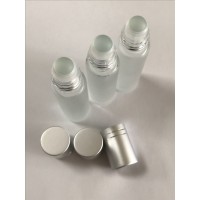 10ml Empty matte silver Glass Roll-On Attar Bottles Essential Oil Wholesale Refillable Aromatherapy Perfume Bottles