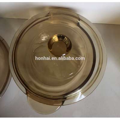 1.5L medium round borosilicate glass casserole