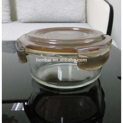 3-pc round borosilicate glass food storage container set