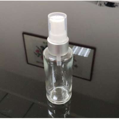 1.7oz 50ml Empty Refillable Clear Glass Cosmetic Lotion Pump Bottle