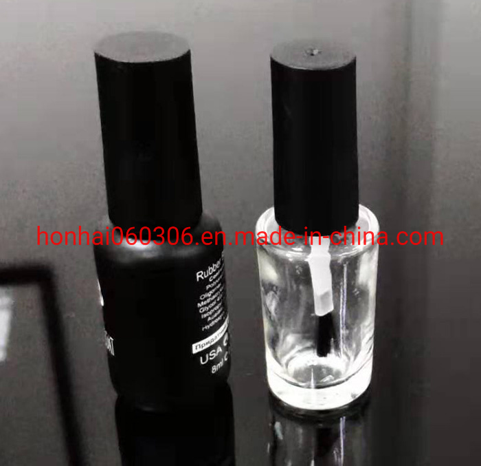 8 Ml Matte Black Nail Polish Glass Bottle with Brush