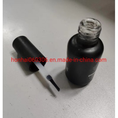 10ml Matte Black UV Gel Empty Nail Polish Glass Bottle with Brush